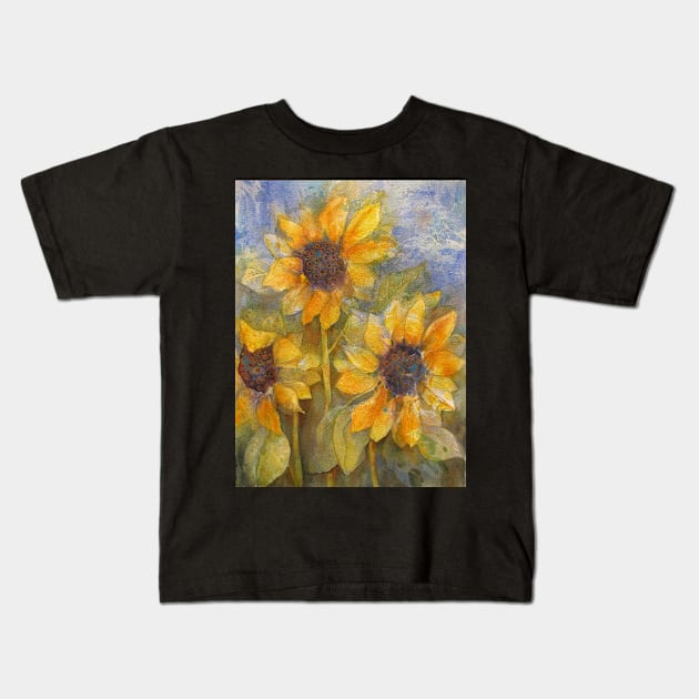 Sunny Trio Kids T-Shirt by bevmorgan